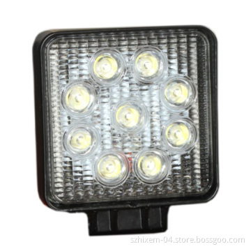 Auto LED Work Light 27W, 9PCS 3W Super Bright LED Light, IP67, off-Road, 4X4, Jeep Boat Tractor Trailer Truck